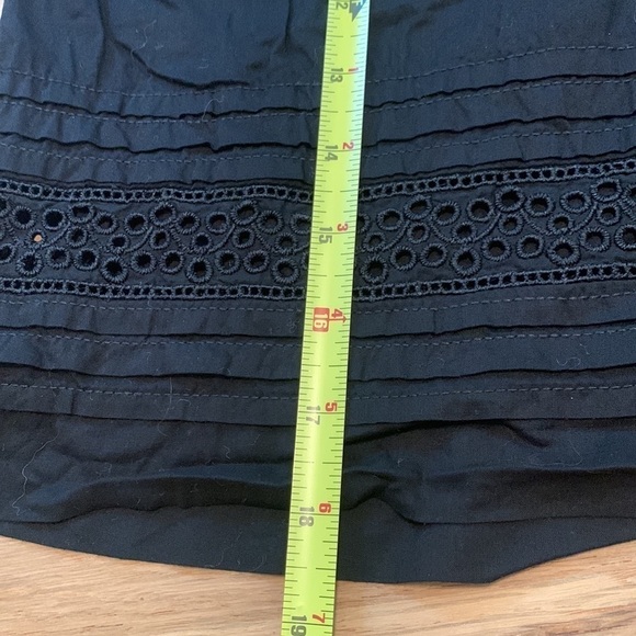 ANN Taylor LOFT Cotton Lightweight Casual A-Line Mini Skirt Black Women’s 2 - Picture 9 of 12